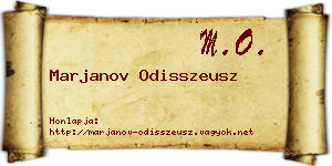 Marjanov Odisszeusz névjegykártya